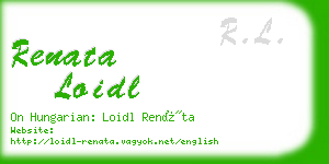 renata loidl business card